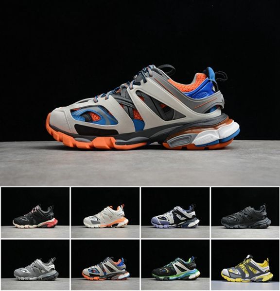 

track 3.0 sneakers tess paris men gomma maille black low track 3m triple s running shoes outdoor jogging designer shoes 35-45