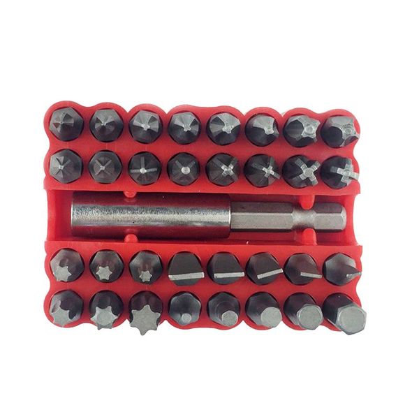 

33pcs security bit set with magnetic extension bit holder tamper proof hex star screwdriver bits set