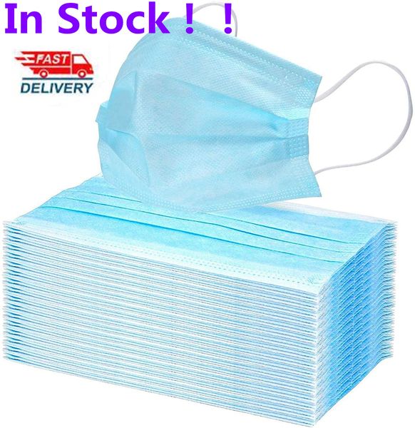 

in stock ce disposable filter 3-ply face mask personal protection dust-proof anti spittle eye mask for earloop