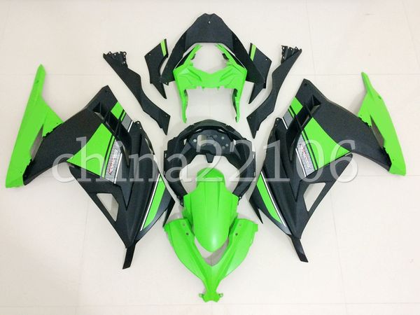 

injection mold new abs motorcycle full fairings set fit for kawasaki ninja 300 ex300 300r 2013 2014 2015 2016 2017 set green black matte