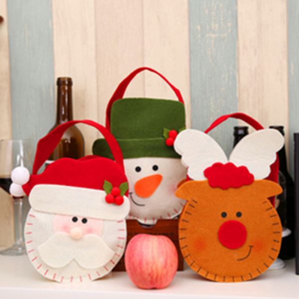 

creative christmas new year candy bags hanging christmas gift bags santa claus snowman elk candy decor