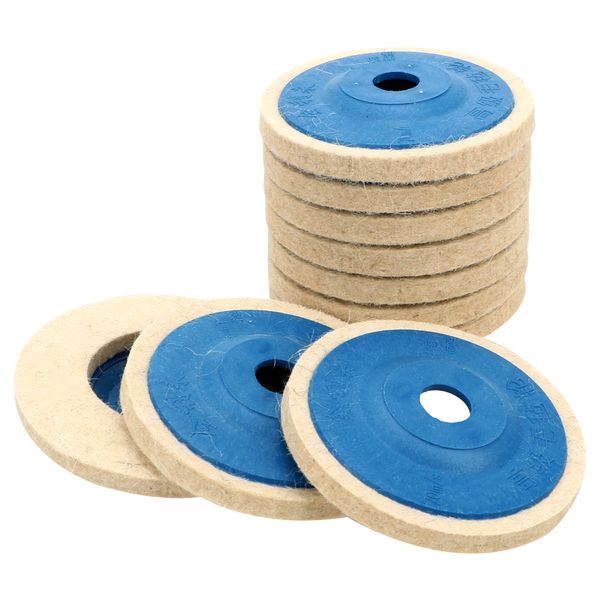 

10pcs/set buffing angle grinder wheel felt polishing disc pad set wool wheel 9.5cm wool polishing pads woodworking tools