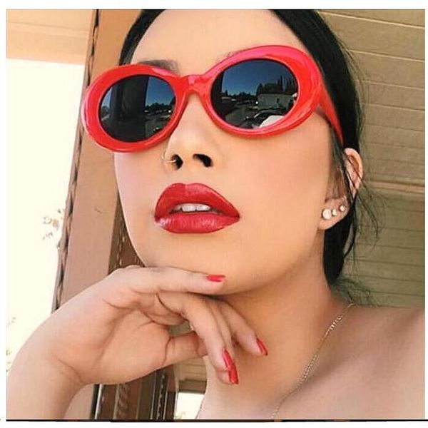 

new wild oval sunglasses right zhilong same paragraph aliens net red sunglasses wholesale glasses, White;black
