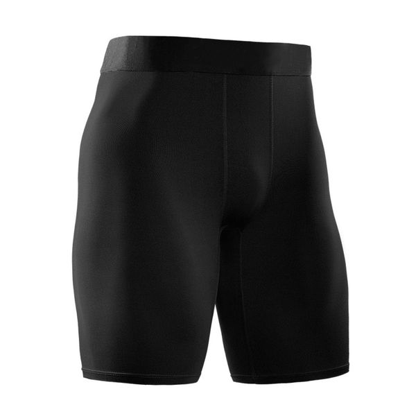 

new men running shorts high waist slant pocket running training sports quick-drying tight-fitting stretch fitness shorts, Black;blue