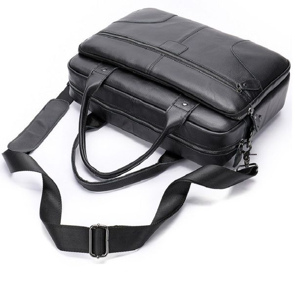 

business tote for document office portable lapshoulder bag for man men's briefcase bag men's genuine leather laptop