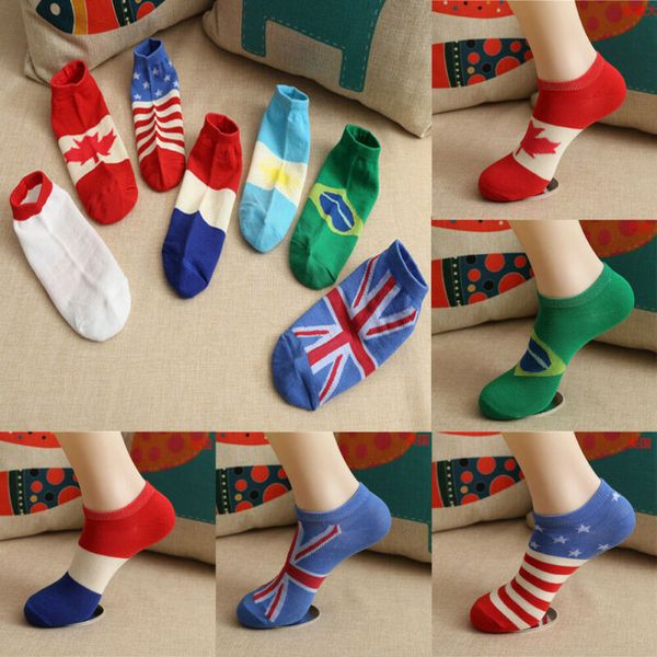 

women men socks cool comfortable national flag painting socks novelty funny novelty cotton, Black;white