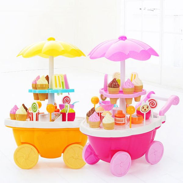 

simulation small carts girl mini candy cart ice cream shop supermarket children 's toys playing home