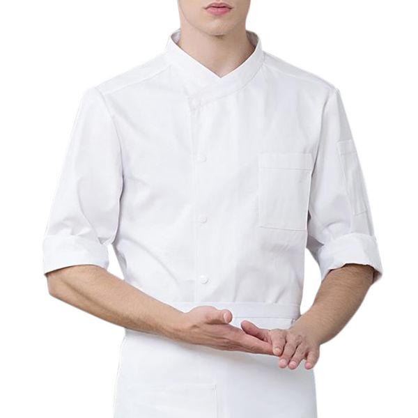 

chef coat, White;black