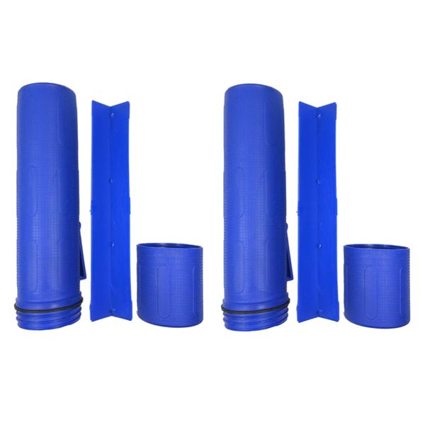 

2pcs pp 80mm welding weld rod storage tube protect tools blue set w/ divider