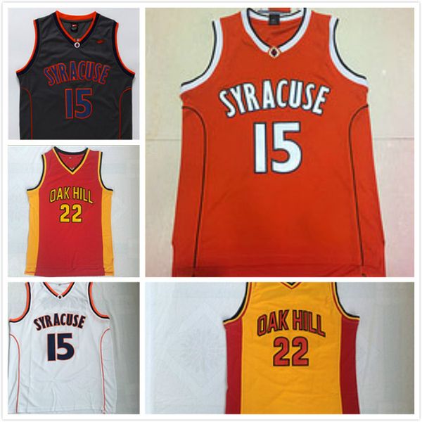 

Syracu e 15 carmelo anthony jer ey orange black white carmelo anthony ba ketball jer ey titched ncaa college hirt, Black;red