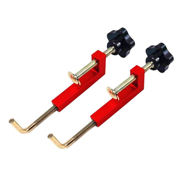 

2x aluminium alloy universal fence clamp woodworking diy for table saws red