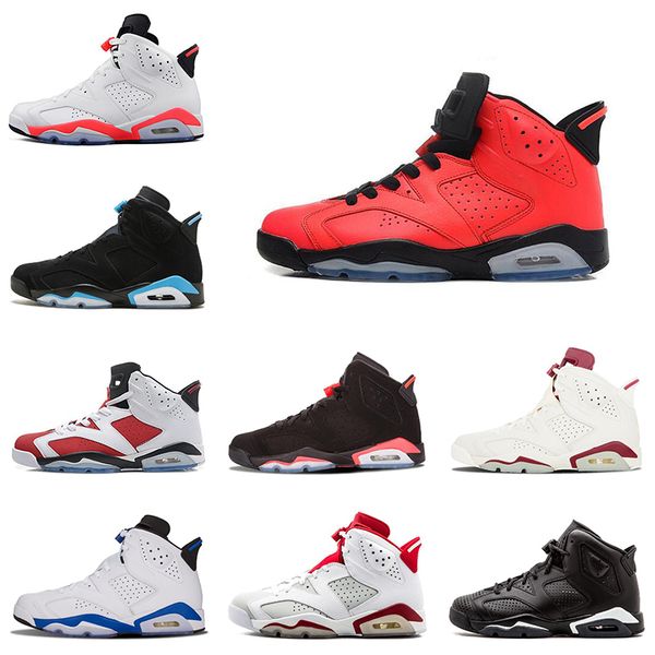 

6s mens basketball shoes unc alternate angry bull black cat infrared marron men trainers sneaker 6 sports shoe size 8-13
