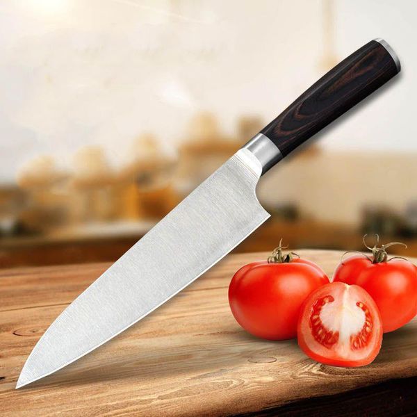 

кухонный нож 7cr17 из нержавеющей стали 8-дюймовый нож шеф-западный -style нарезка carving кухонные ножи cuchillos de cocina japón ses