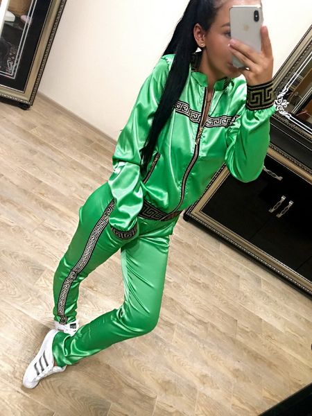 

women fashion sport tracksuit zipper + pants 2 pieces woman jogging suits track suit womens sweatsuits sweat suits, Gray