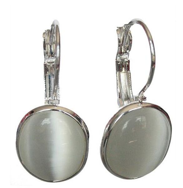 

nuevo blanco opal plata de ley maciza 925 colgantes pendientes 1 1/10", Silver