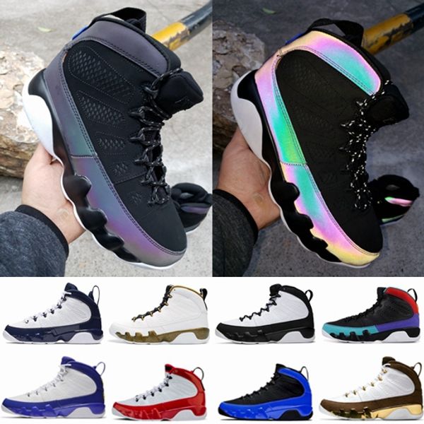 

new 9 3m reflective chameleon racer blue bred basketball shoes 9s dream it do it gym red unc mens trainers sports jumpman sneakers