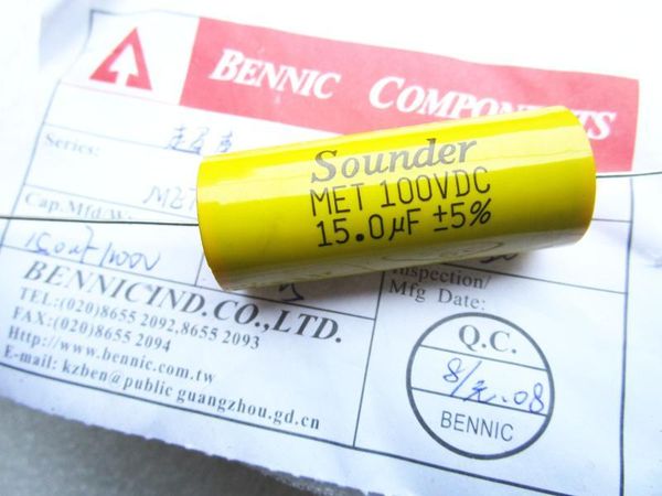

authentic bennic brands sounder division fever capacitance 15uf 100v