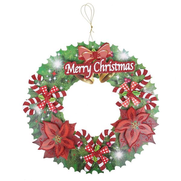 

christmas paper three-dimensional garland door hanging christmas decor