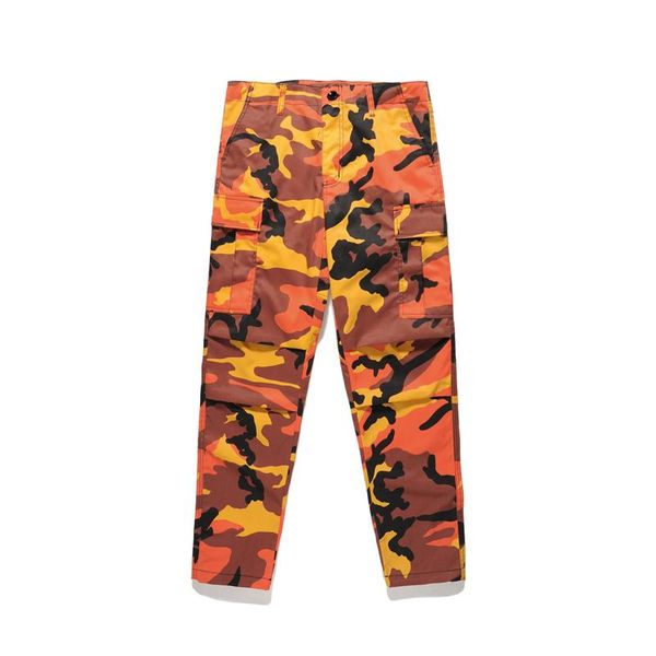 

men women camo cargo pants teenager fashion hip hop camouflage military multi pockets pants capris guys male joggers streetwear, Black