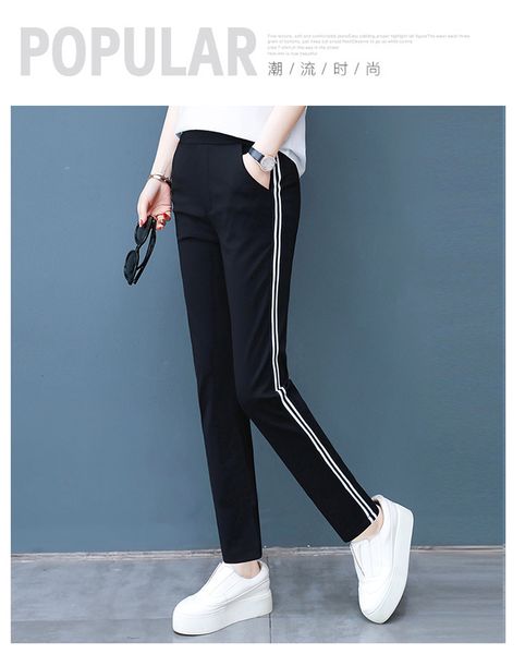 

black ash high waist jeans fashion ladies' pants in the spring, Blue