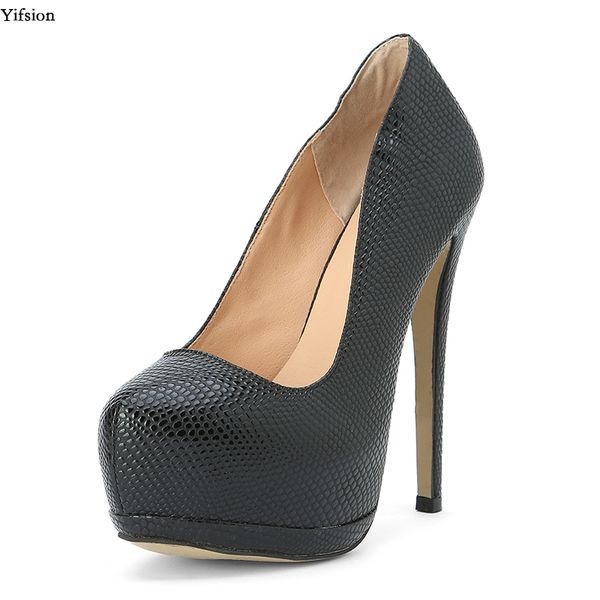 

rontic new women platform pumps stiletto high heels pumps charm pointed toe black party shoes women plus us size 5-15
