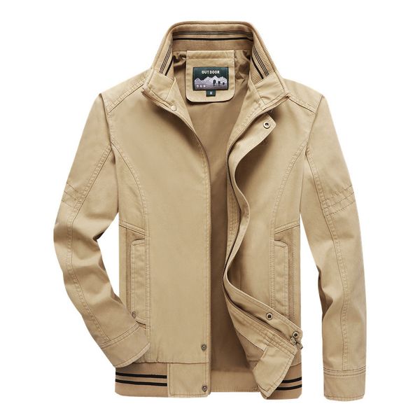 

2019 men's jackets autumn spring stand collar men's coat brand casual pilot bomber jacket men plus size 5xl, Black;brown