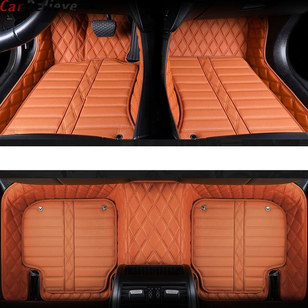 

car believe auto genuine leather car floor mat for ssangyong kyron actyon korando rexton waterproof accessories rugs