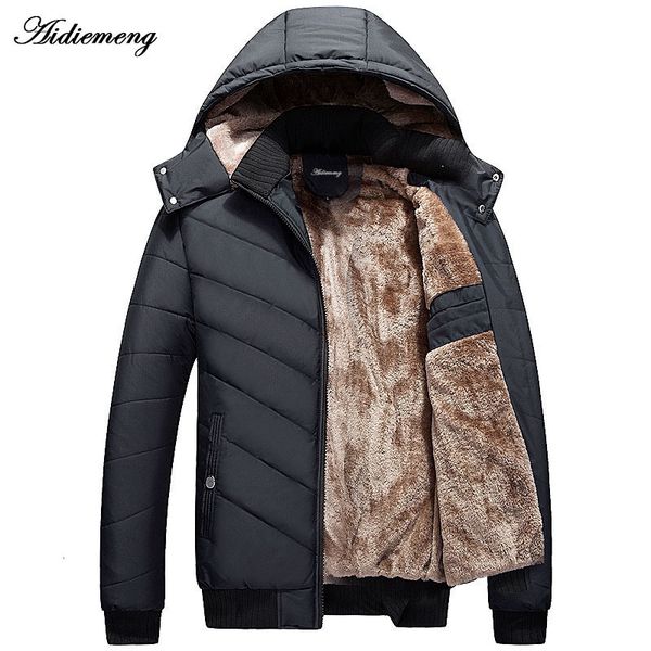 

aideemeng men's winter coat parka men's sports coat and sports, Black