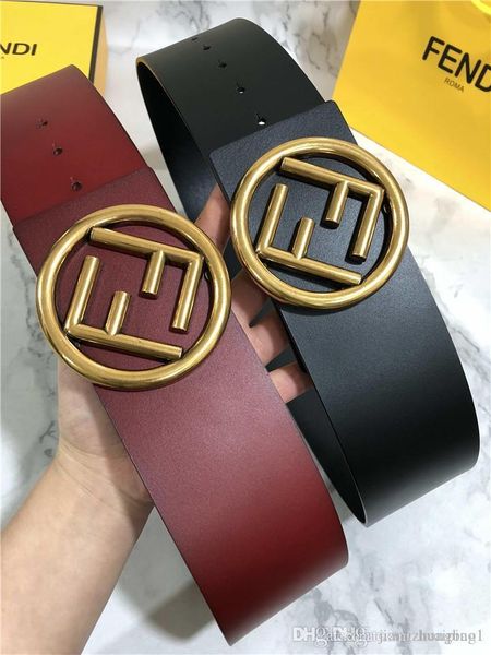 

new famous high qualtiy pu leather belt for women golden smooth buckle women brand designer belts 8 color chose a0125, Black;brown