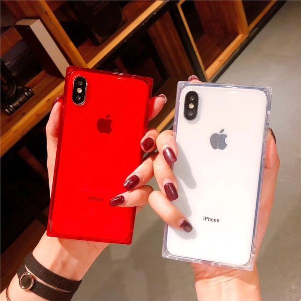

new europe square phone case for iphone xs max xr x 6 8 7 plus 6s soft shell anti-fall transparent cover for apple iphone 6s plus back cover