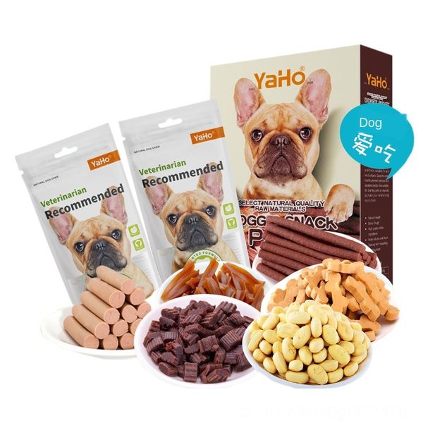 

pet big gift bag dog snacks training award 6 kinds of biscuit sausage snacks gift bag 800g sausage biscuit grinding stick