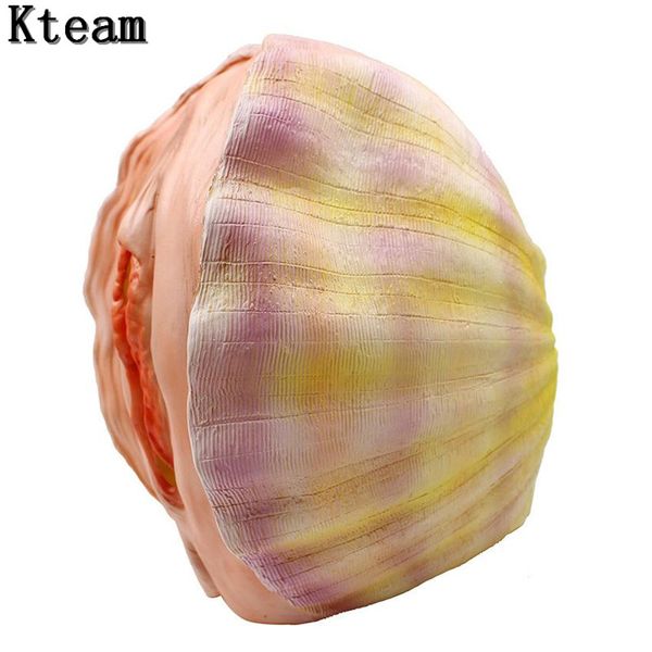 

2019 new arrivel funny halloween creative scary animal mask zombie funny latex shell full head mask silicone clown funny mask
