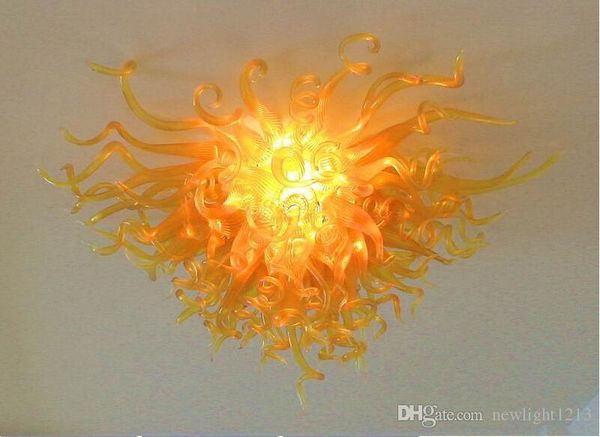 Lampade uniche di arte del soffitto alto oro Bellissime plafoniere da cucina in vetro soffiato al 100% più vendute Lampadari a soffitto per soggiorno