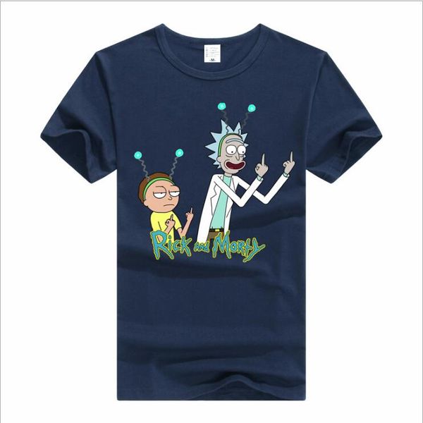 

mens designer t shirts rick and morty middle finger tshirt cotton rm tee shirt t-shirt cartoon clothing, White;black