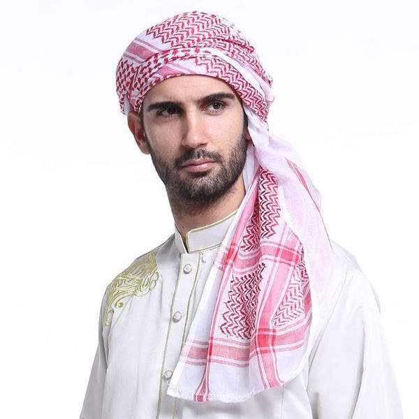 

mens headscarf turban hat muslim arab dubai retro geometric wavy jacquard square scarf shawl islamic hijab bandana headwrap, Blue;gray