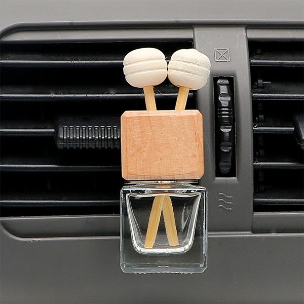 

car perfume bottle 8ml with clip ornament cube perfume bottle air freshener for essential oils diffuser fragrance