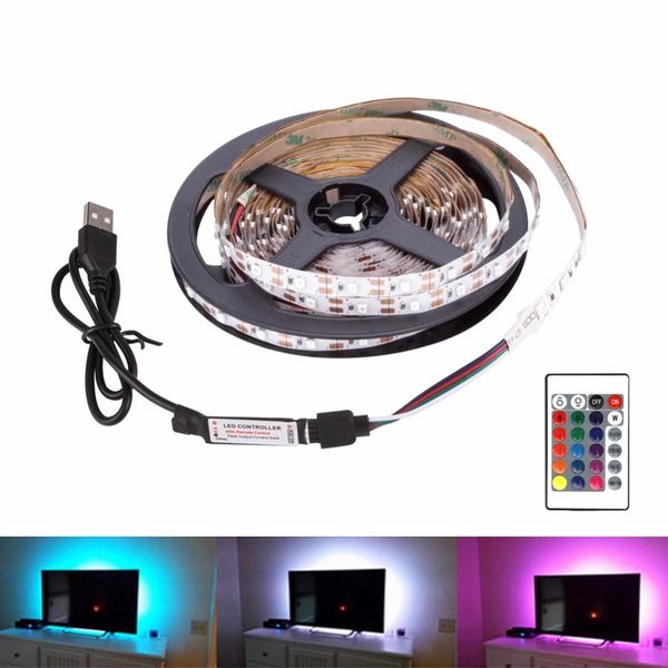 

smd 2835 dc 5v waterproof usb rgb led strip light 50cm 1m 2m 3m 4m 5m white warm white rgb led strip tv background lighting decoracion tape
