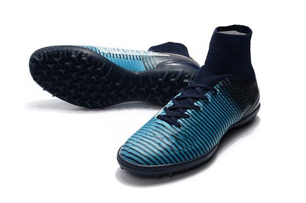 

mens/woman/kids football boots superfly v tf/ic/fg cr7 blue soccer shoes