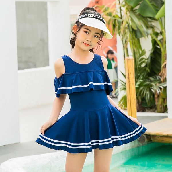 

children's girl's jumptuous swimsuit baby's swimsuit for small medium and large children, White;black