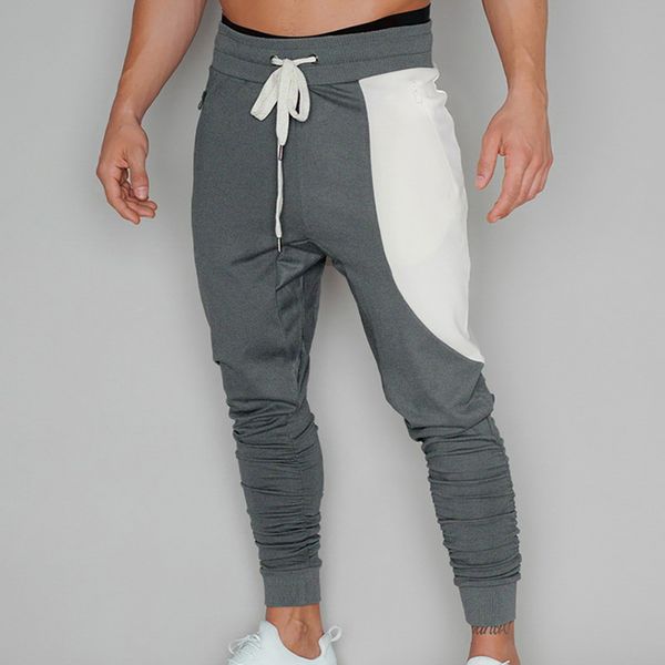 

monerffi mens joggers sweatpant patchwork drawstring sport pants 2019 mens gymwear bodybuilding sportwear male casual trousers, Black