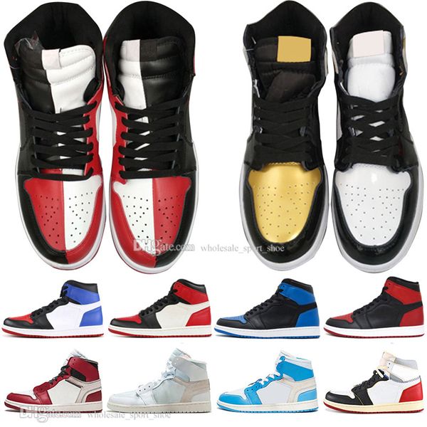 

New 1s top 3 Mens Basketball Shoes Chicago Banned Bred Toe Royal Blue Fragment Homage To Home Shattered Backboard 1 men sports sneakers shoe