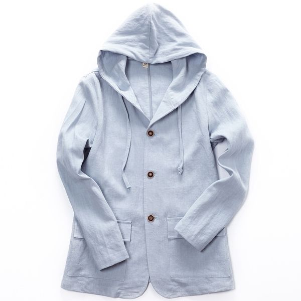 Herren Mode Jacken Männlichen Jacke Outwear 2019 Marke Jaqueta Flachs Tops Neue Solide Großhandel Chaqueta Ankunft Männer Capas 100Leinen Frühling l3T1c5FJKu