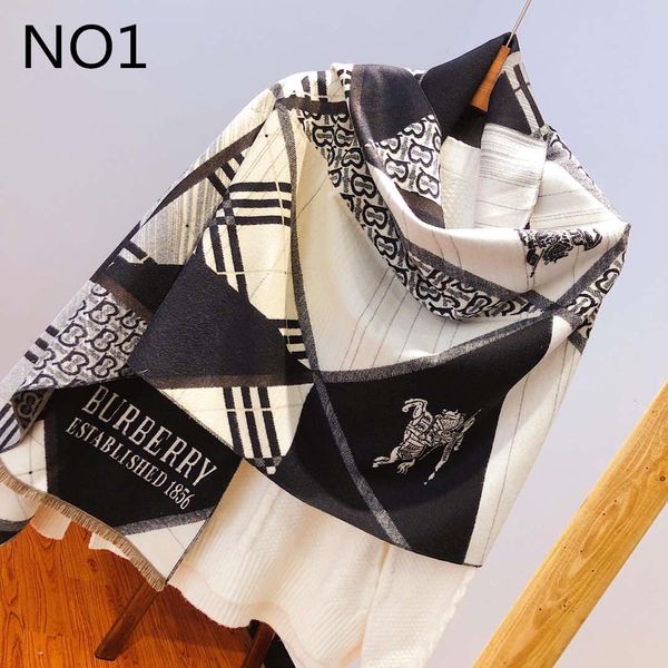 

Fa hion de igner carf top men women luxury atumn winter wool hawl carf brand carve ize about 180x70cm 5 color with box option, Black;white