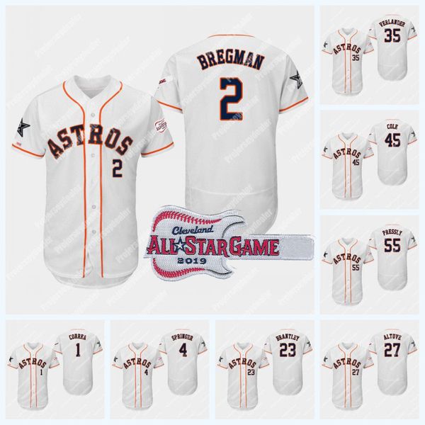

Alex Bregman 2019 All-Star Game Michael Brantley Astros Jose Altuve Carlos Correa George Springer Justin Verlander Gerrit Cole Jersey