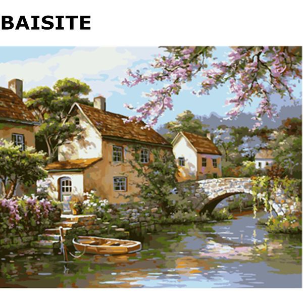 

baisite pbn diy oil painting by numbers hand painted paintings on canvas wall picture for living room wall art home decor h348