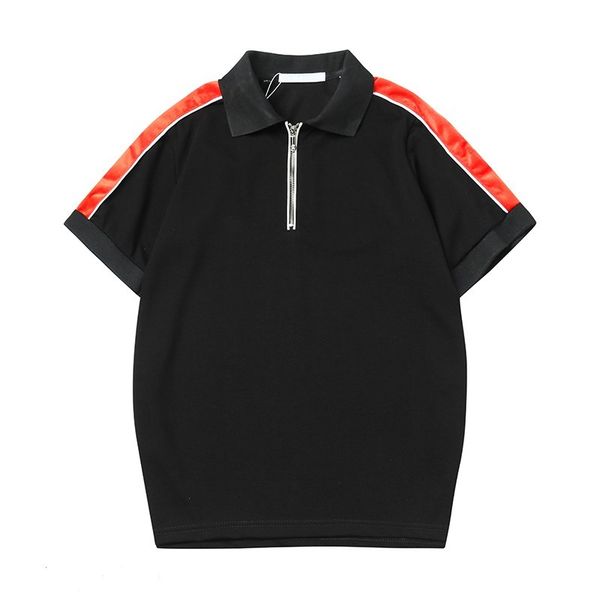 

2019 new fashion brand clothing men short sleeve t-shirt embroidery 3D star neck turn-down collar tag polo cotton tee tops