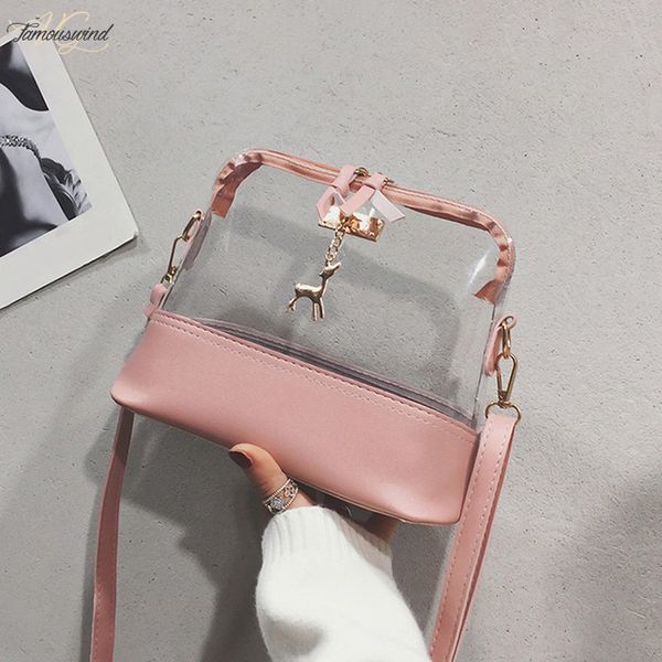 

women bag transparent crossbody fawn pendant shell shoulder messenger ladies hand bags torebka damska shopper bolsa feminina
