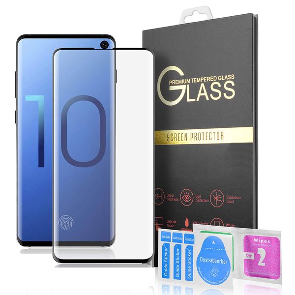 

s10 note 11 3d curved tempered glass screen protector for samsung galaxy s10 lite plus s9 s8 note 9 case friendly [fingerprint support