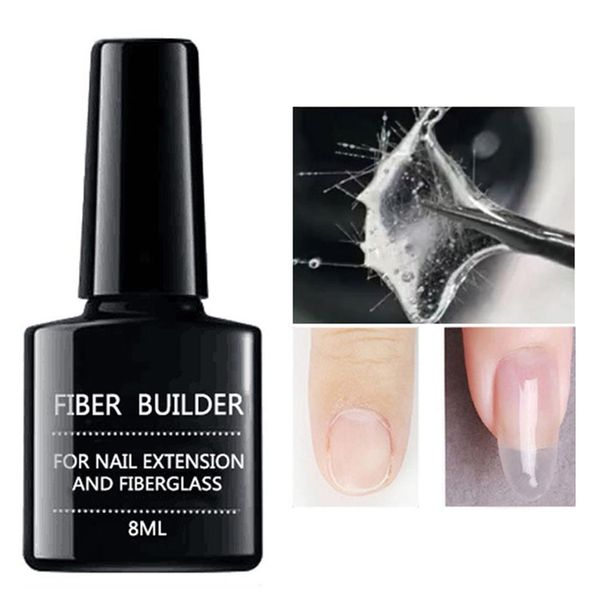 

fashion liquid nail extension fiber nail extension for all skin types fiber 8ml builder, Red;pink
