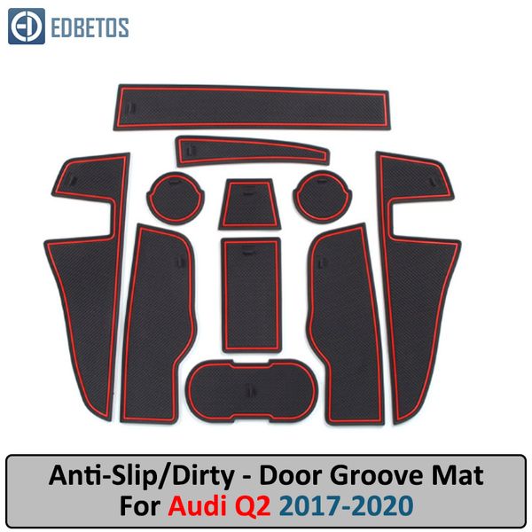 

anti-slip mat для q2l 2017 - 2019 s-line gate slot anti-грязная двери groove mat автомобилей интерьеры gel pad резина